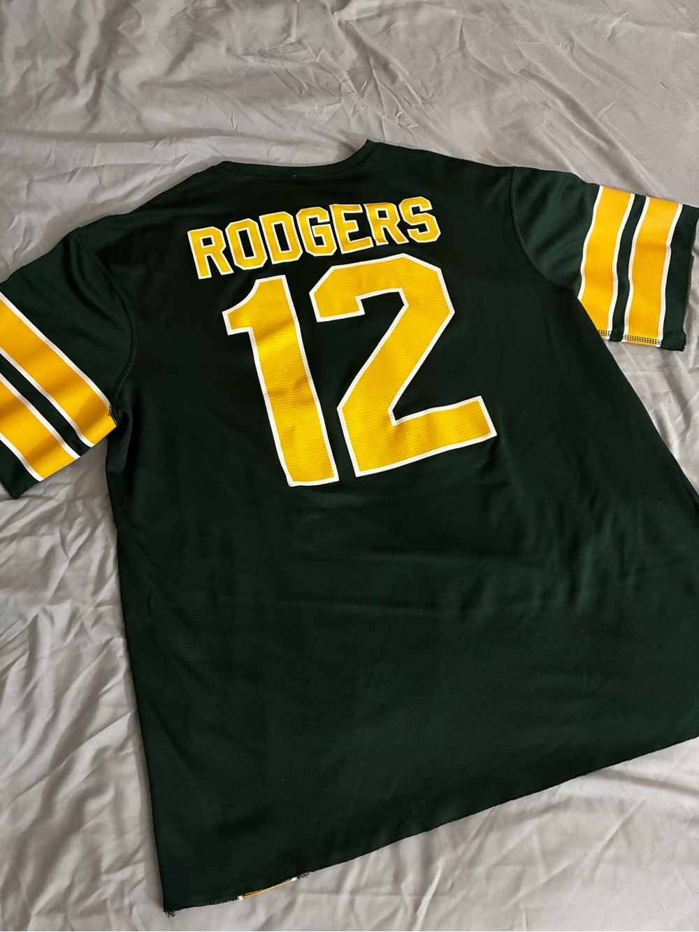 NFL Green & Yellow Rodgers #12 Men's Football Jersey
